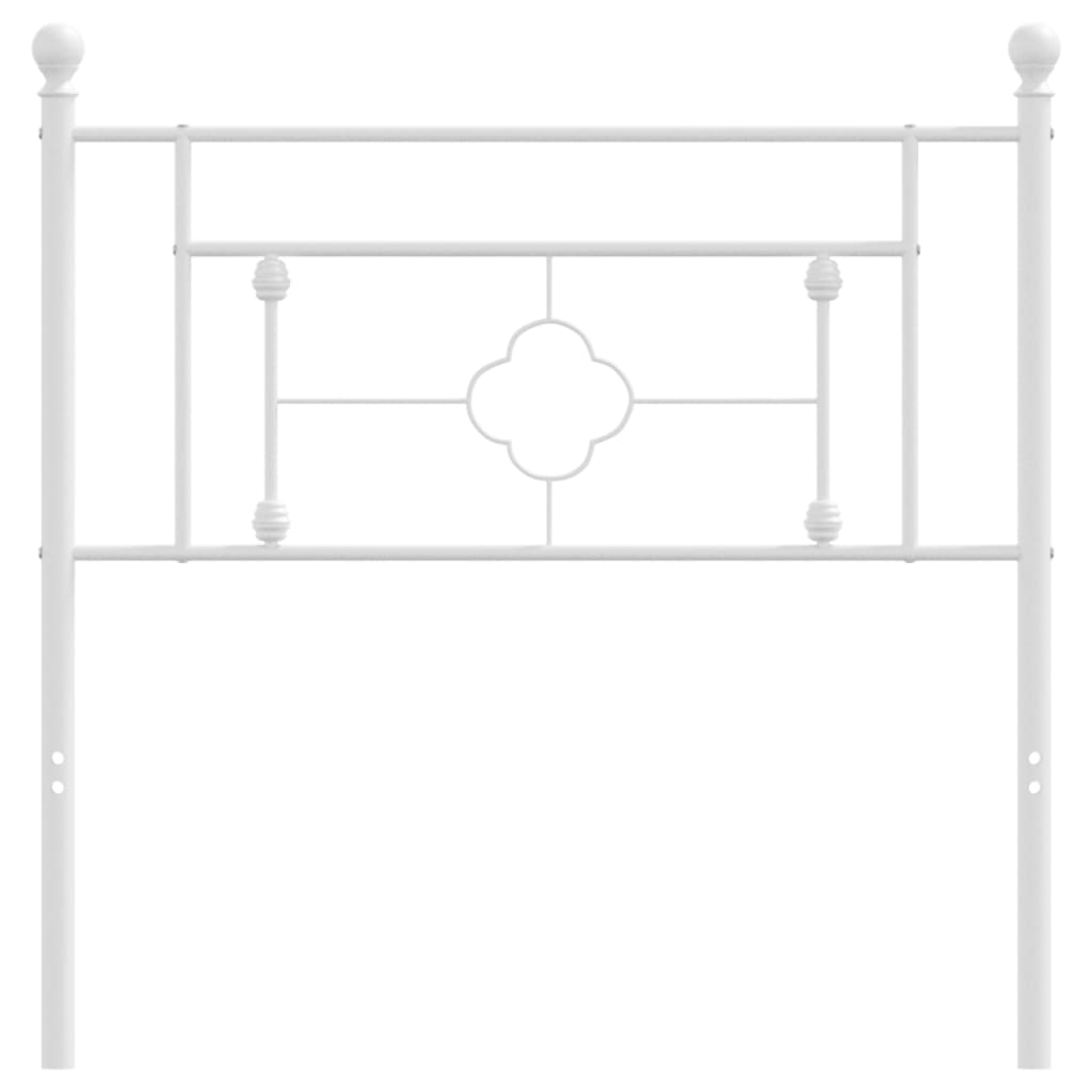 Utskiftbar sengegavl i metall hvit 100 cm