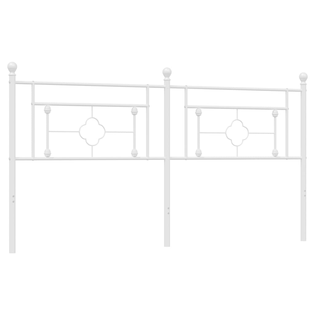 Utskiftbar sengegavl i metall hvit 180 cm