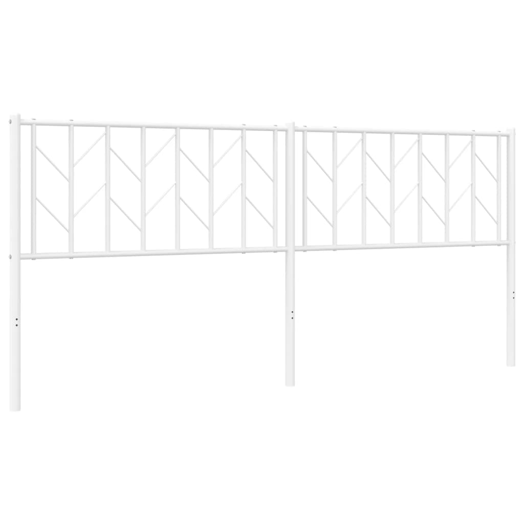 Utskiftbar sengegavl i metall hvit 193 cm