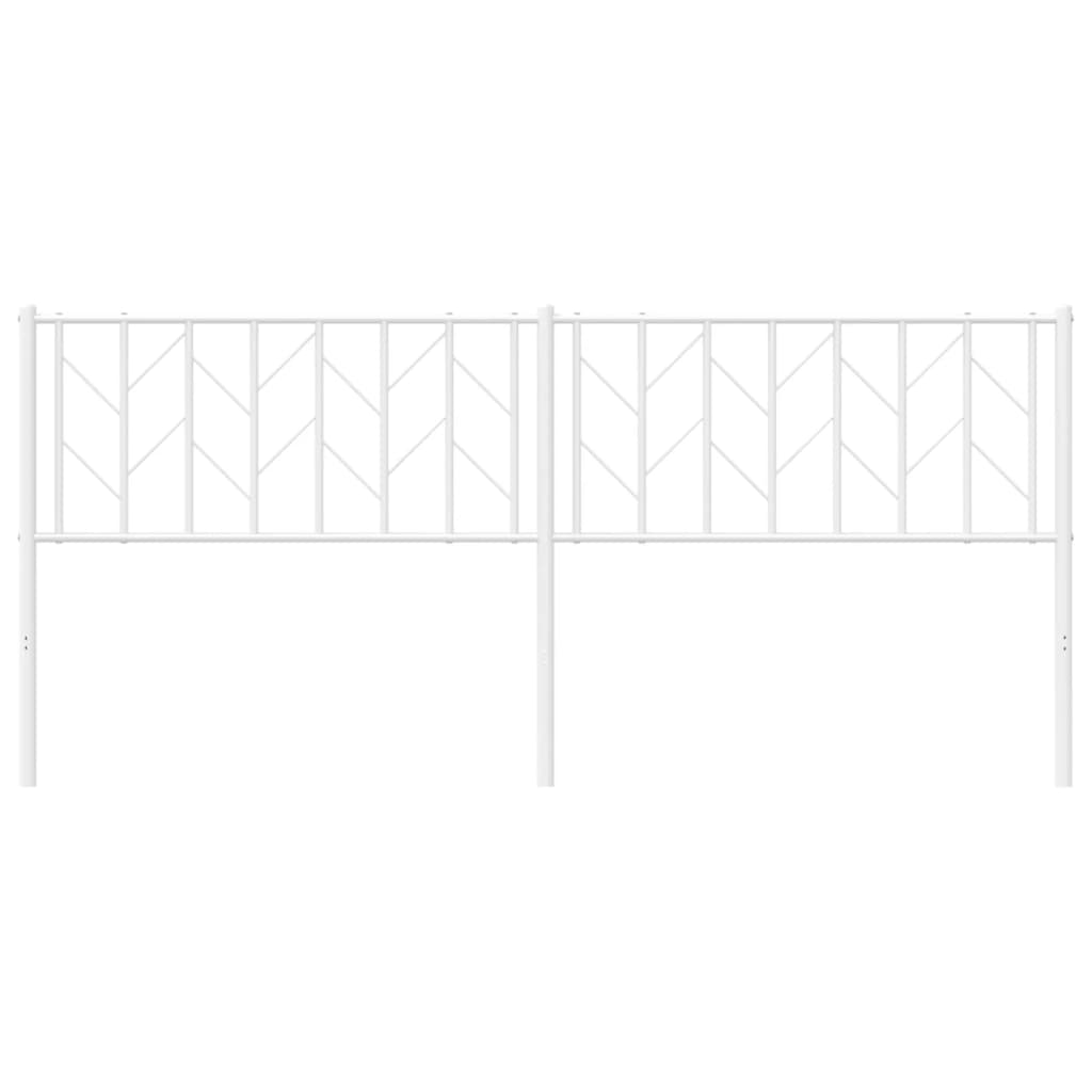 Utskiftbar sengegavl i metall hvit 193 cm