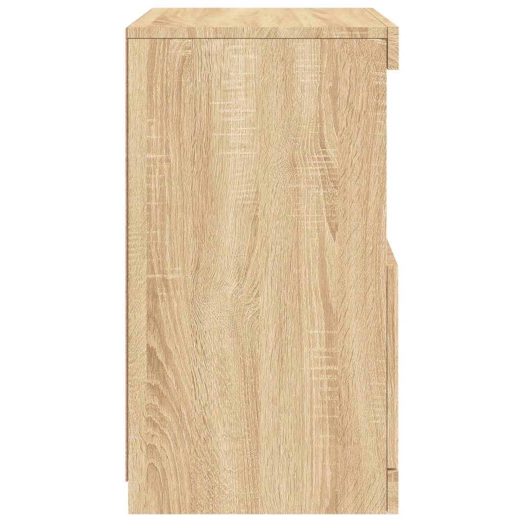 Skjenk med LED-lys sonoma eik 41x37x67 cm