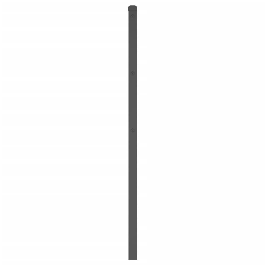 Utskiftbar sengegavl i metall svart 200 cm