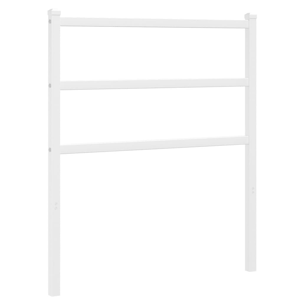 Utskiftbar sengegavl i metall hvit 75 cm