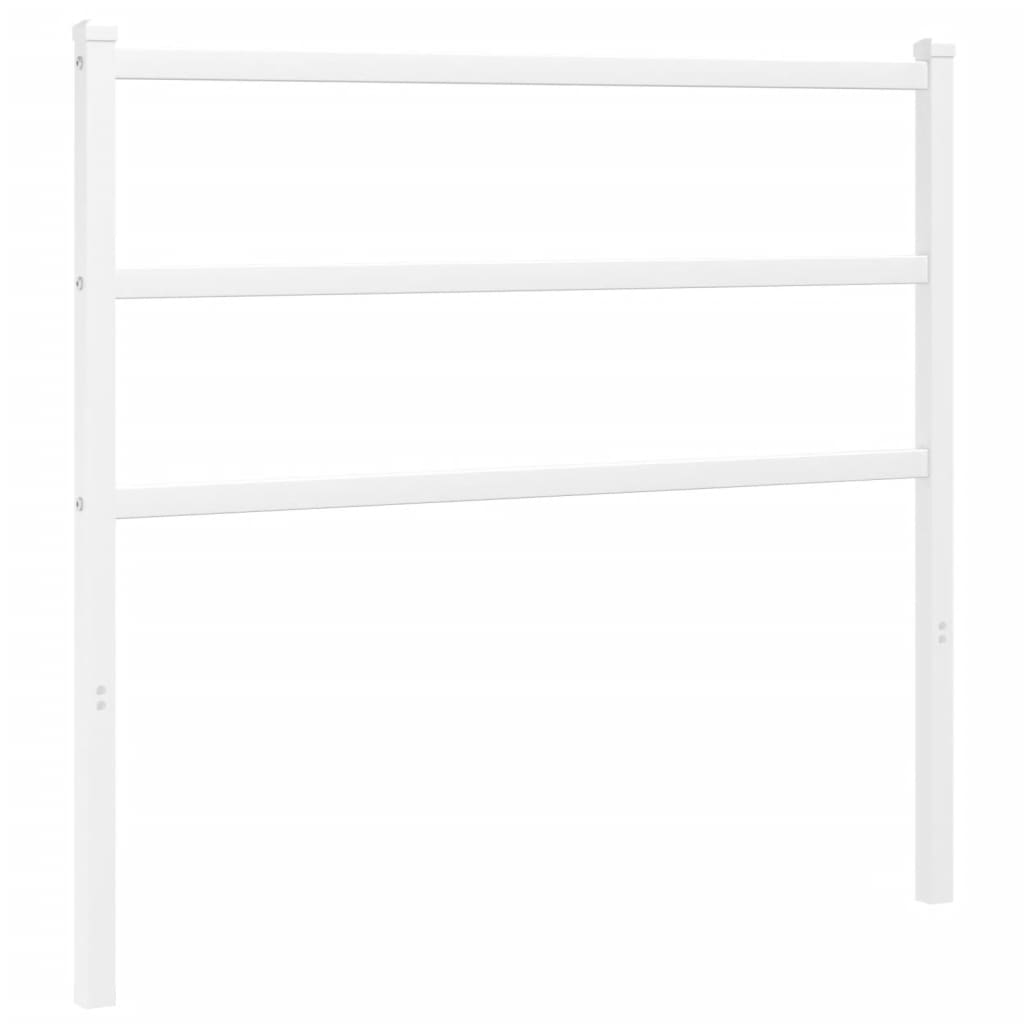 Utskiftbar sengegavl i metall hvit 100 cm