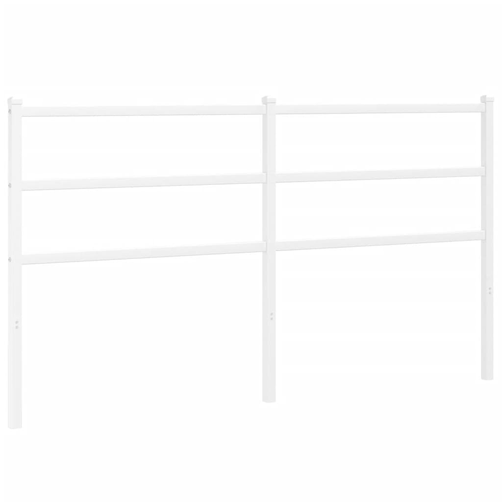 Utskiftbar sengegavl i metall hvit 150 cm