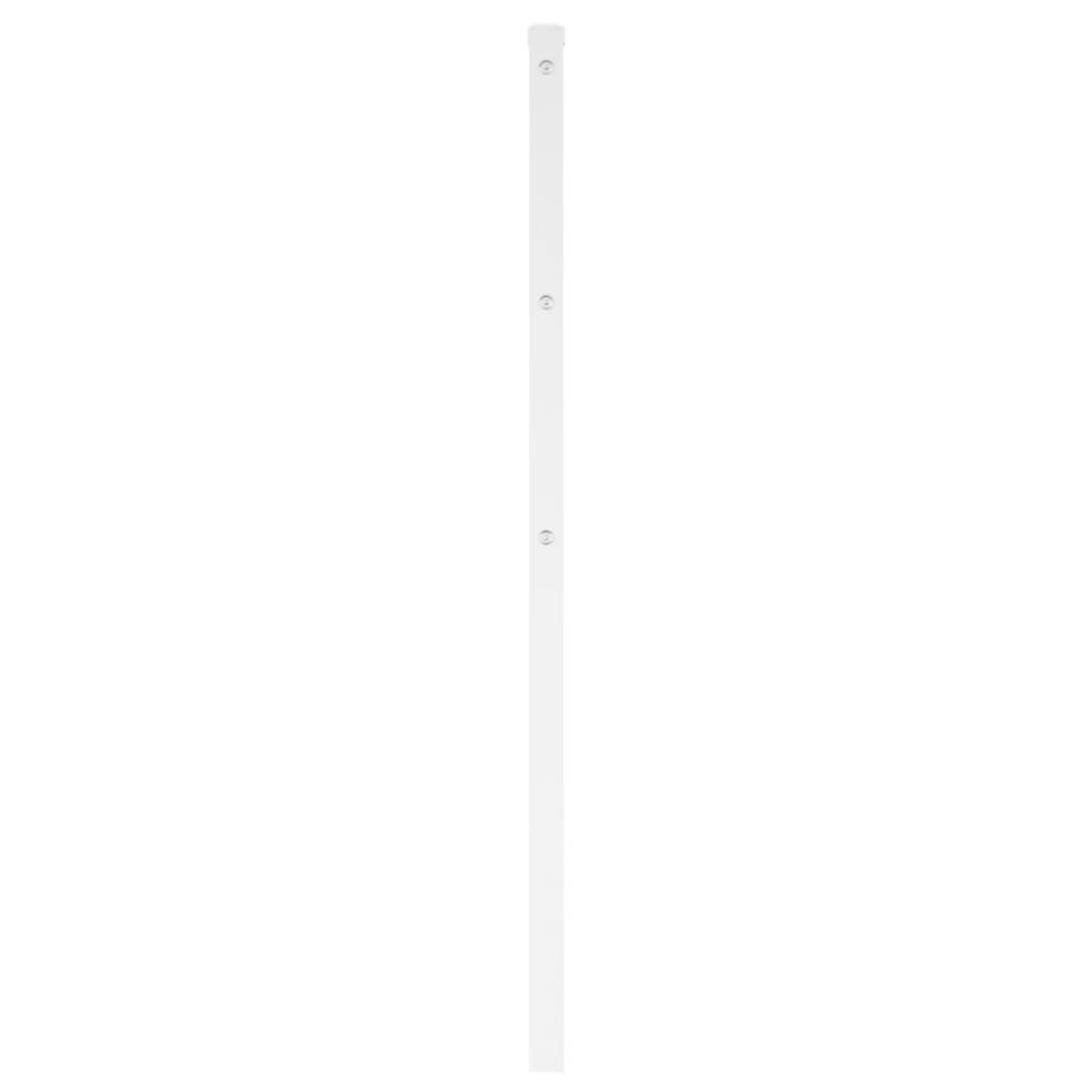 Utskiftbar sengegavl i metall hvit 150 cm