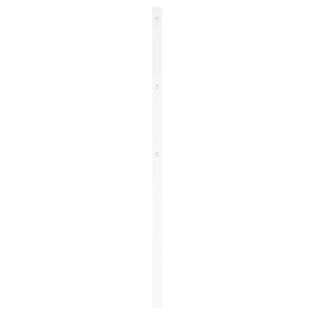 Utskiftbar sengegavl i metall hvit 200 cm