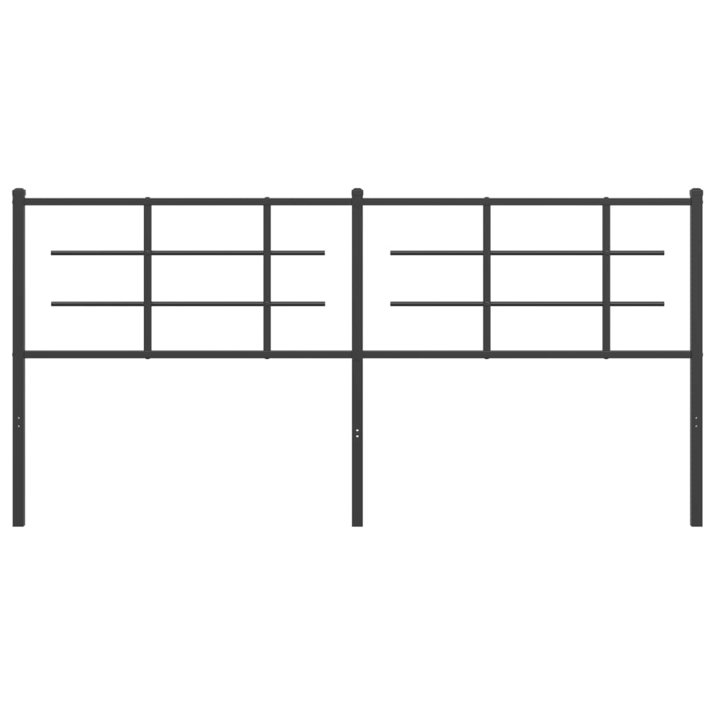 Utskiftbar sengegavl i metall svart 180 cm