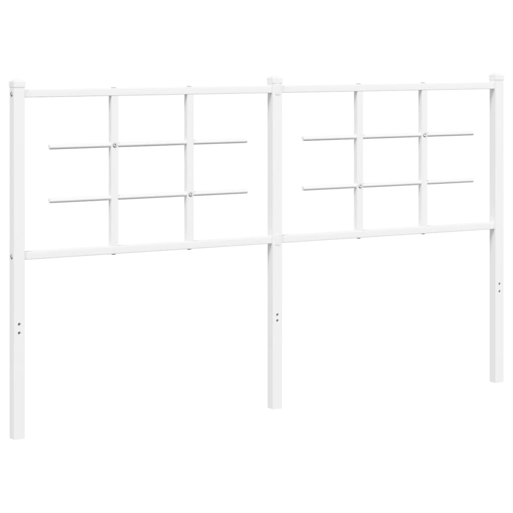Utskiftbar sengegavl i metall hvit 160 cm