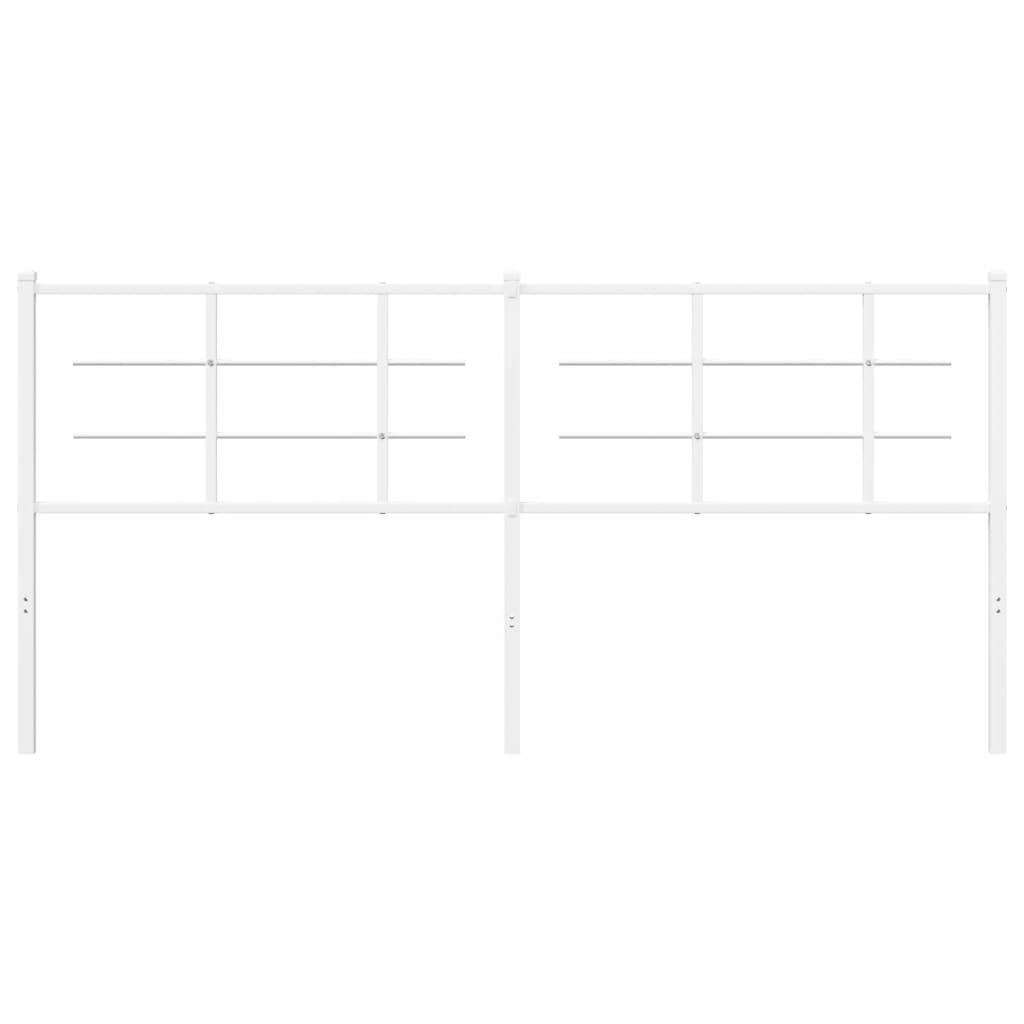 Utskiftbar sengegavl i metall hvit 180 cm