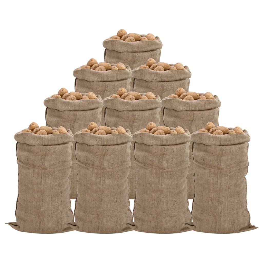 Juteposer 10 stk 65x135 cm 100 % jute 340 gsm