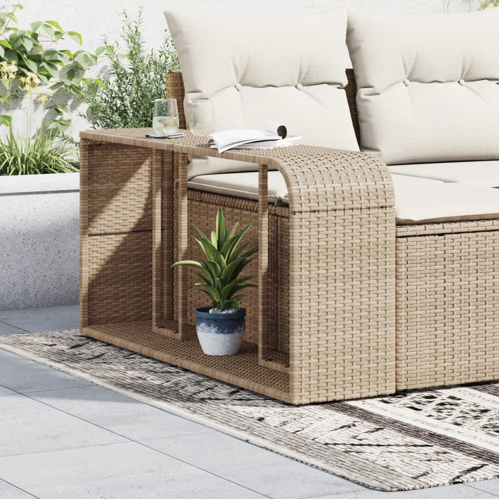 Oppbevaringshyller 2 stk beige polyrotting