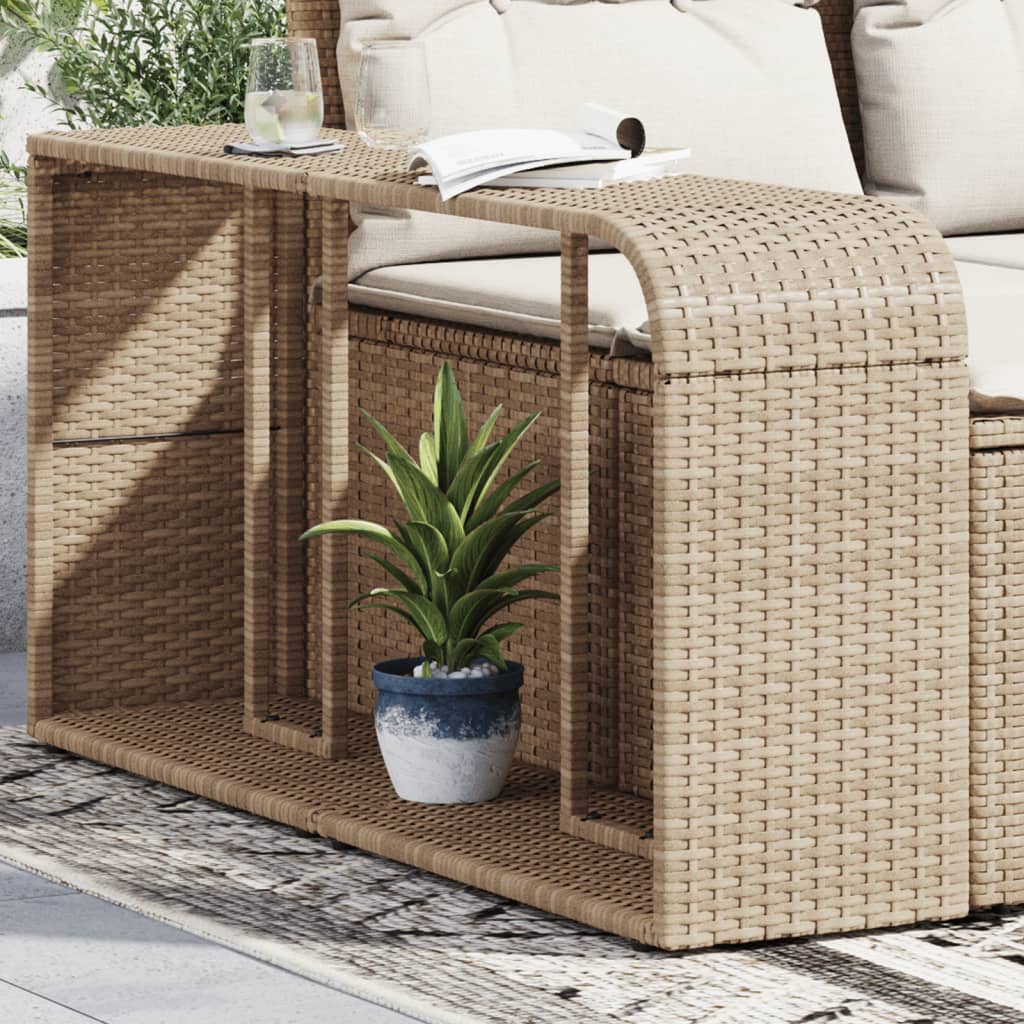 Oppbevaringshyller 2 stk beige polyrotting