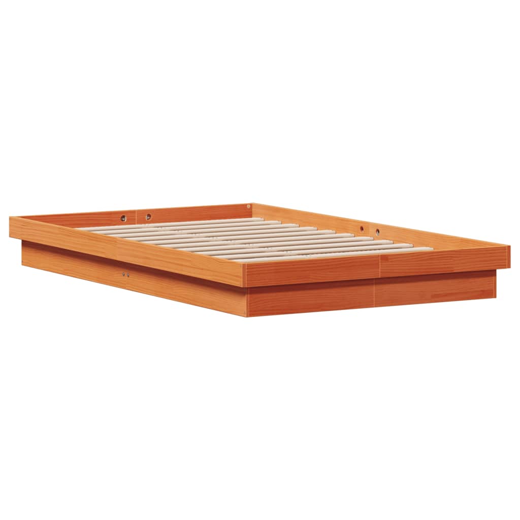 LED-sengeramme voksbrun 120x200 cm heltre furu