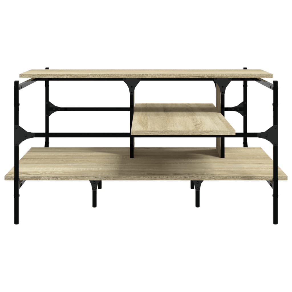 Salongbord sonoma eik 100x100x48,5 cm konstruert tre