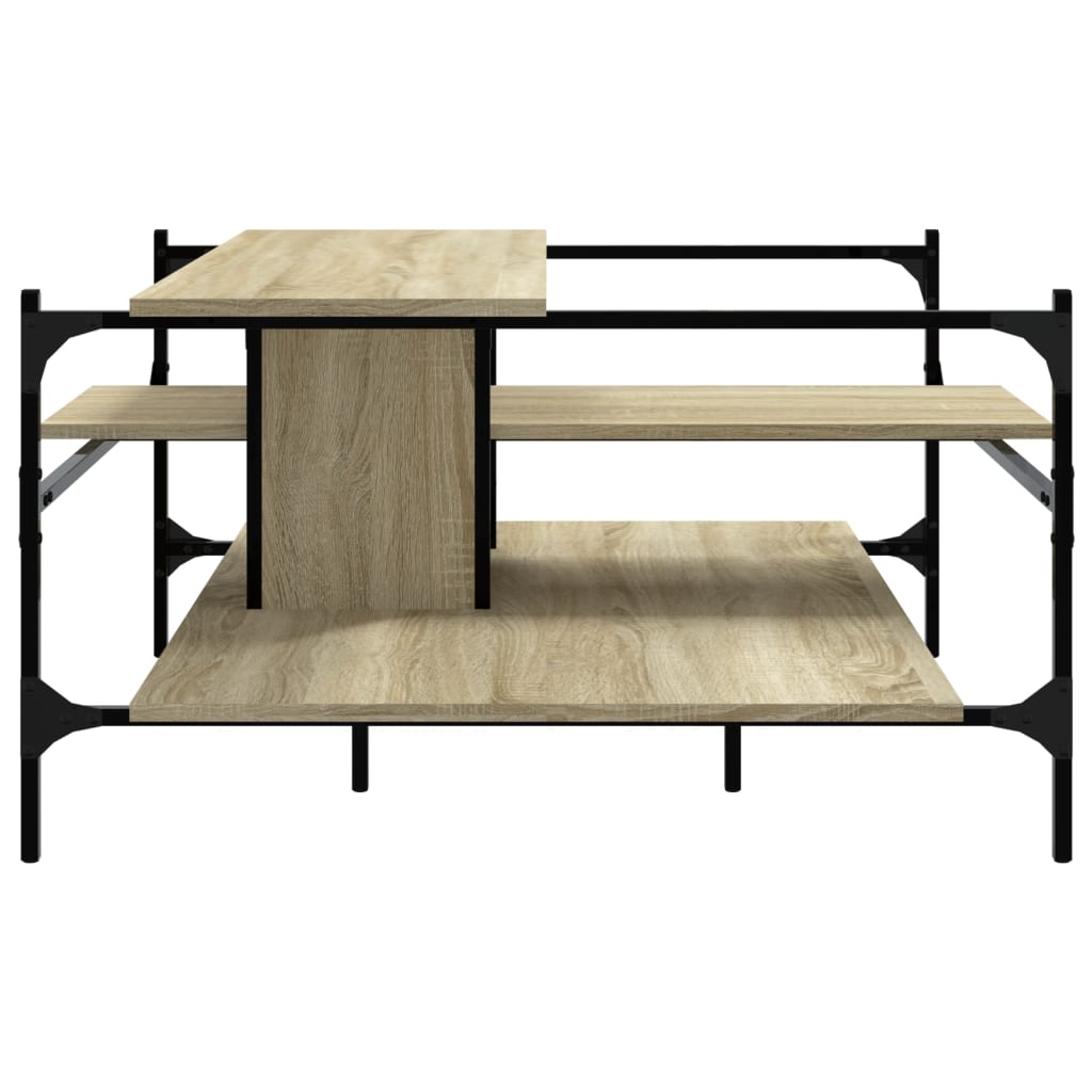 Salongbord sonoma eik 100x100x48,5 cm konstruert tre
