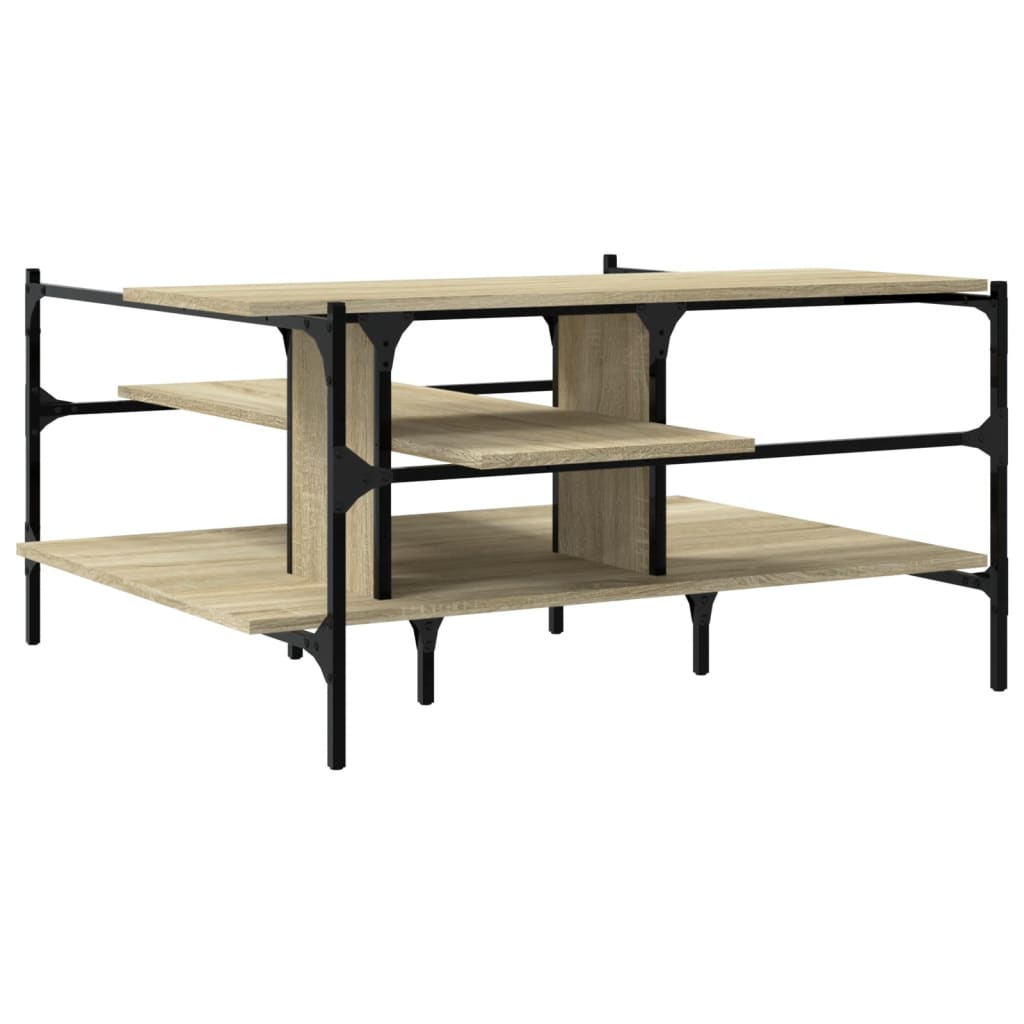 Salongbord sonoma eik 100x100x48,5 cm konstruert tre