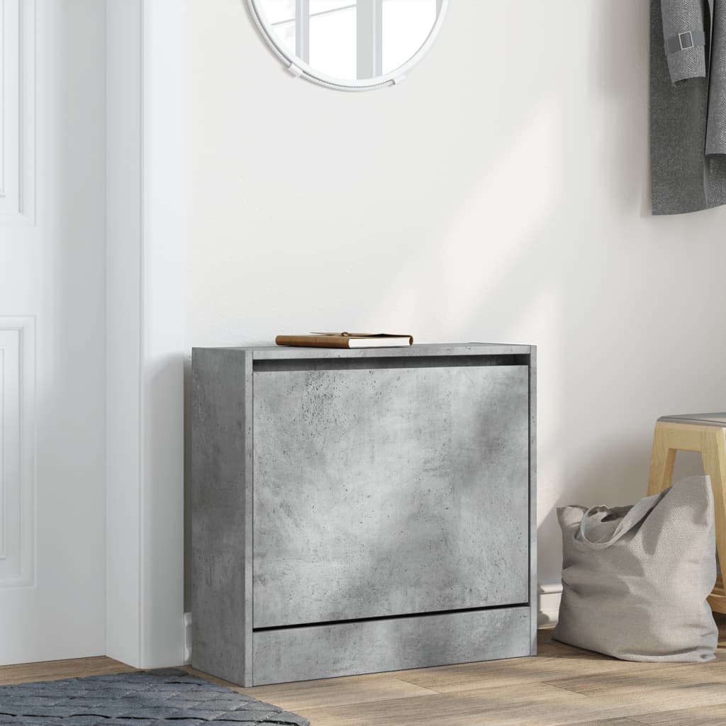 Skoskap betonggrå 60x21x57 cm konstruert tre