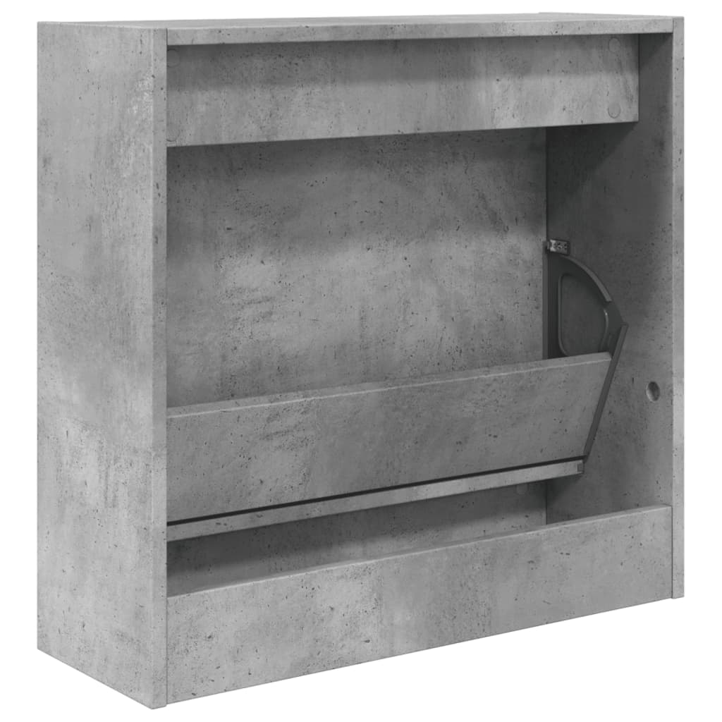 Skoskap betonggrå 60x21x57 cm konstruert tre