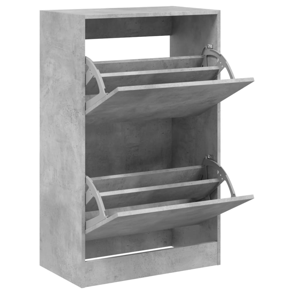 Skoskap betonggrå 60x34x96,5 cm konstruert tre