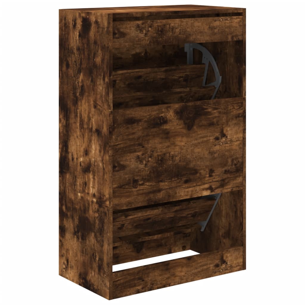 Skoskap røkt eik 60x34x96,5 cm konstruert tre