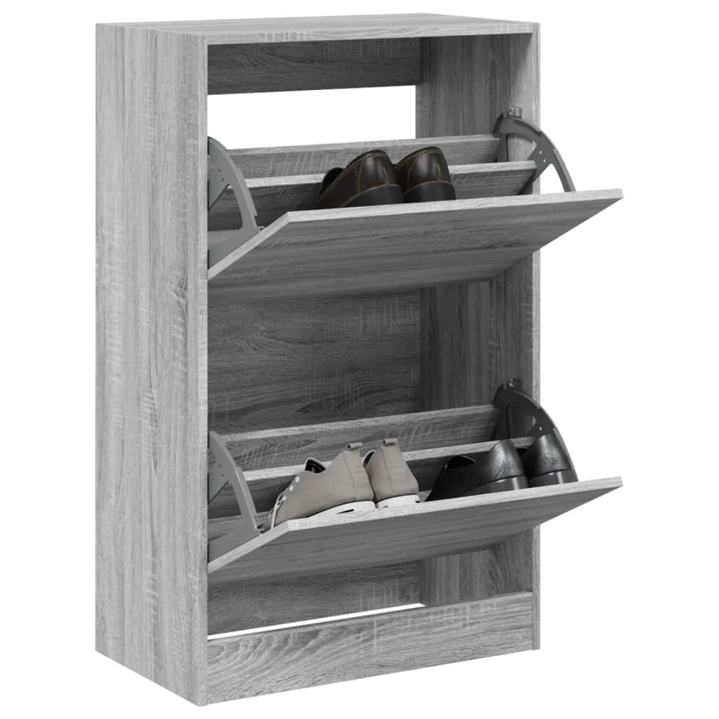 Skoskap grå sonoma 60x34x96,5 cm konstruert tre