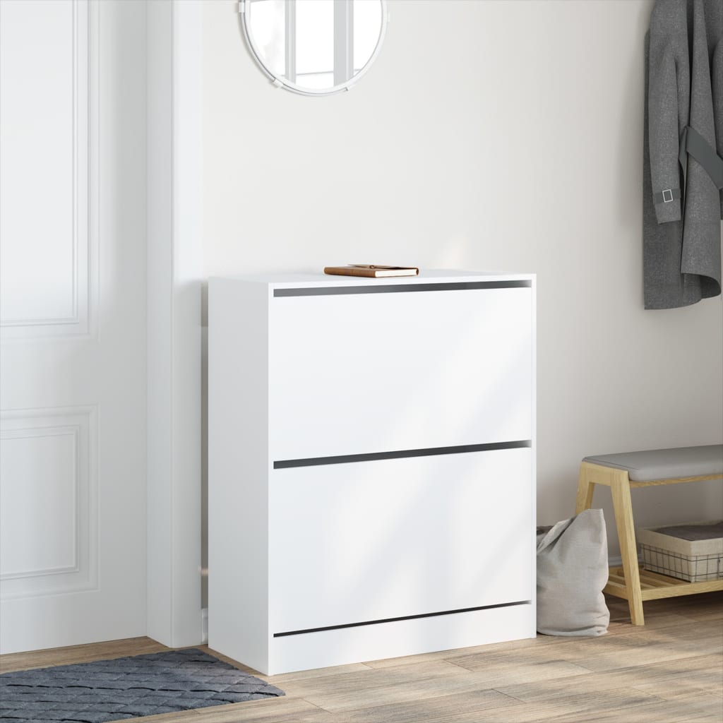 Skoskap hvit 80x34x96,5 cm konstruert tre
