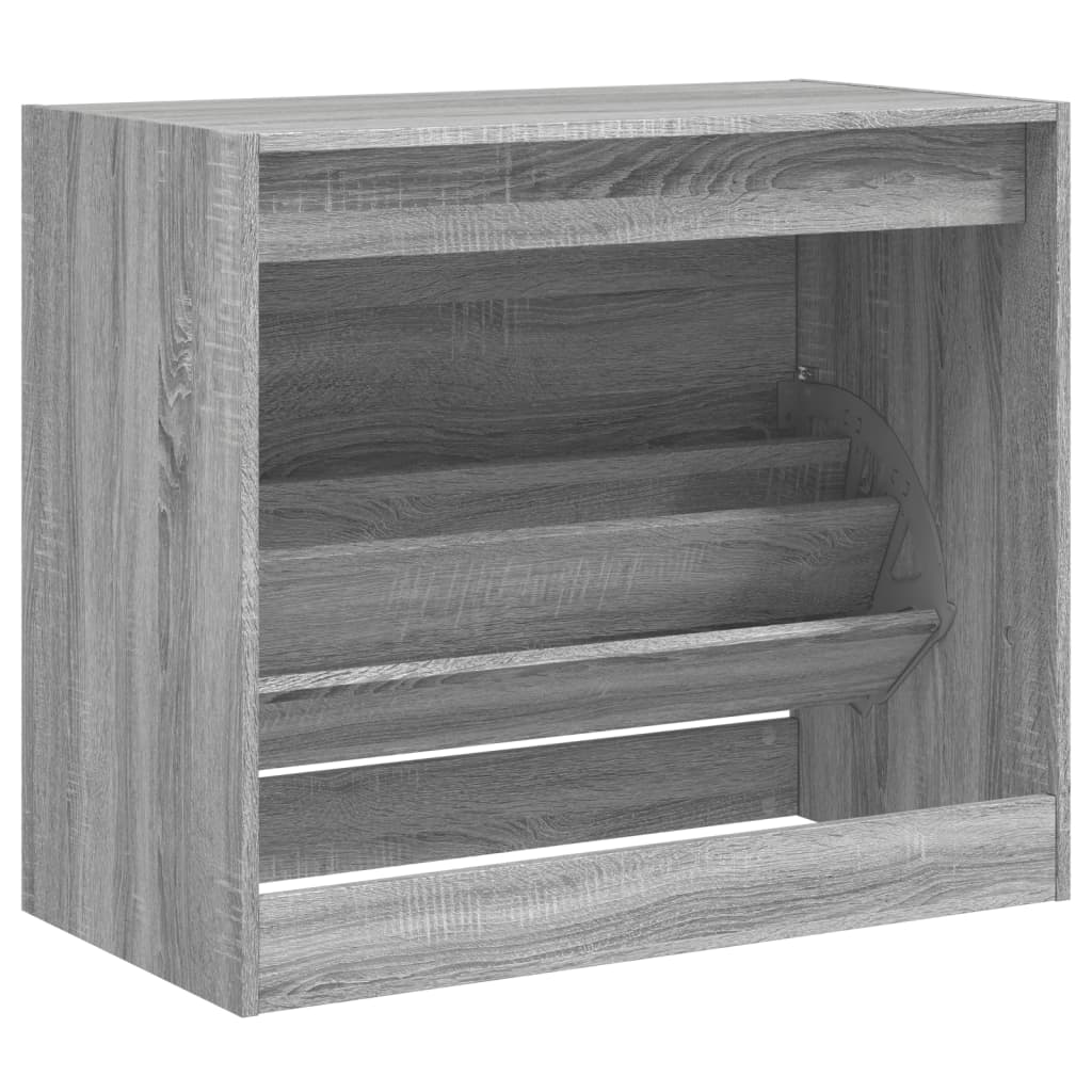 Skoskap grå sonoma 80x42x69 cm konstruert tre