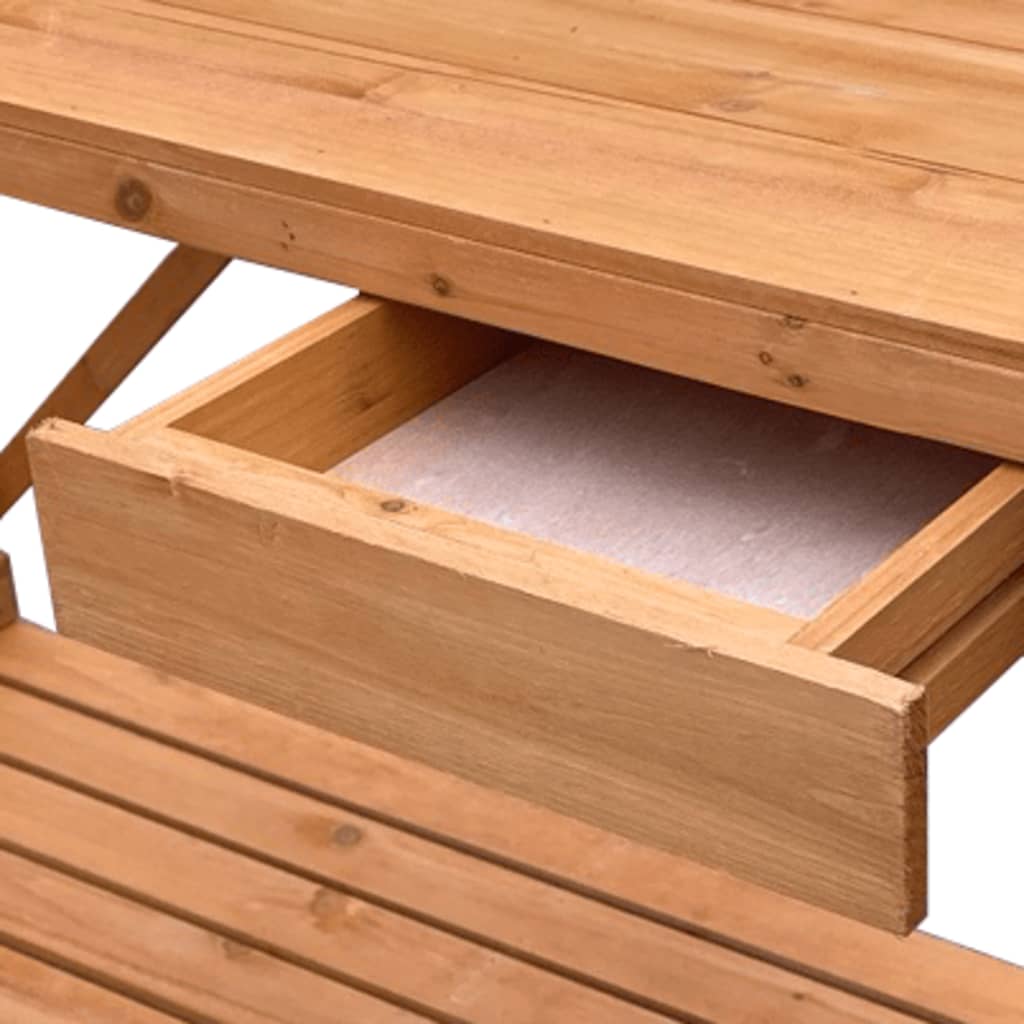 Pottebenk med espalier brun heltre gran