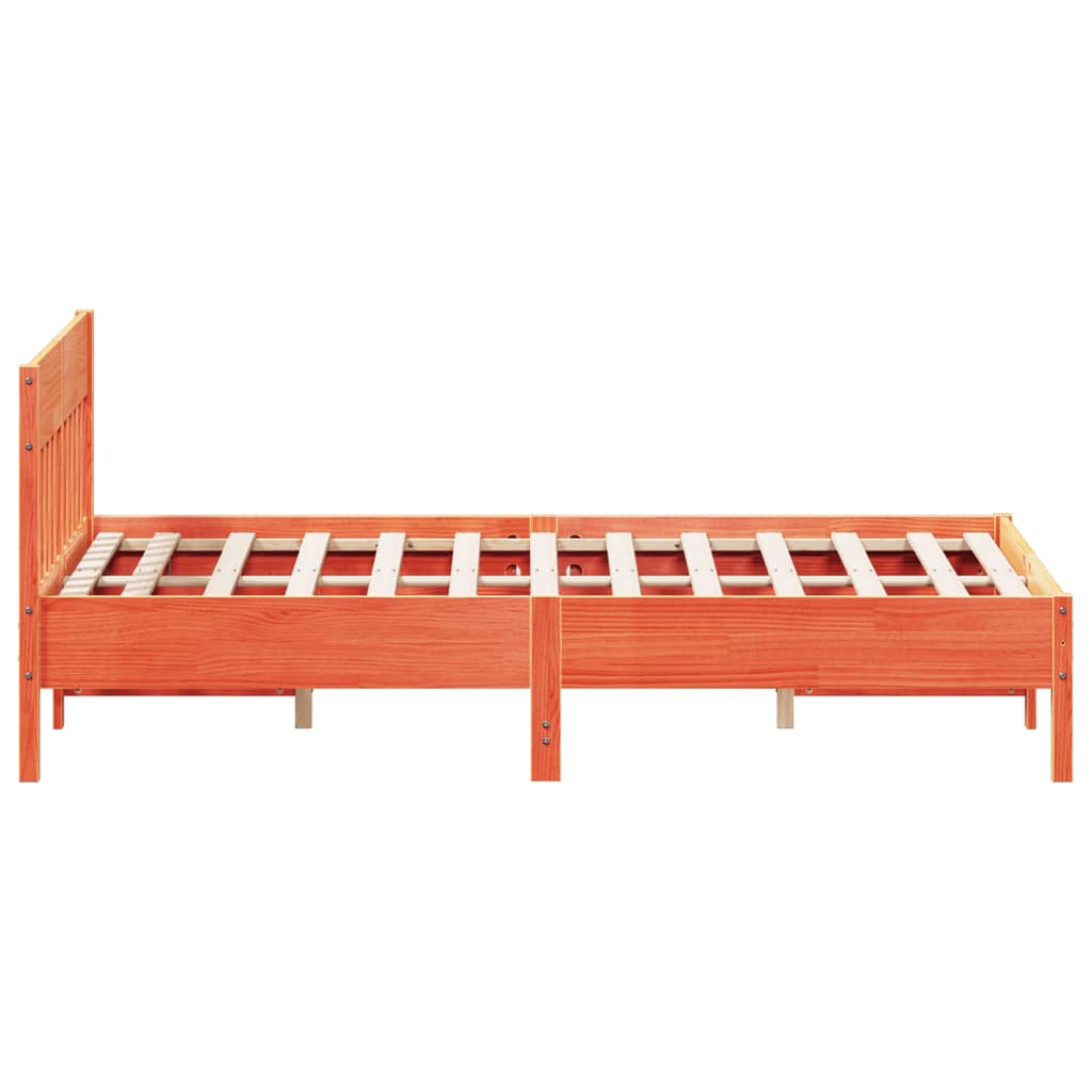 Sengeramme uten madrass brun 150x200 cm heltre furu