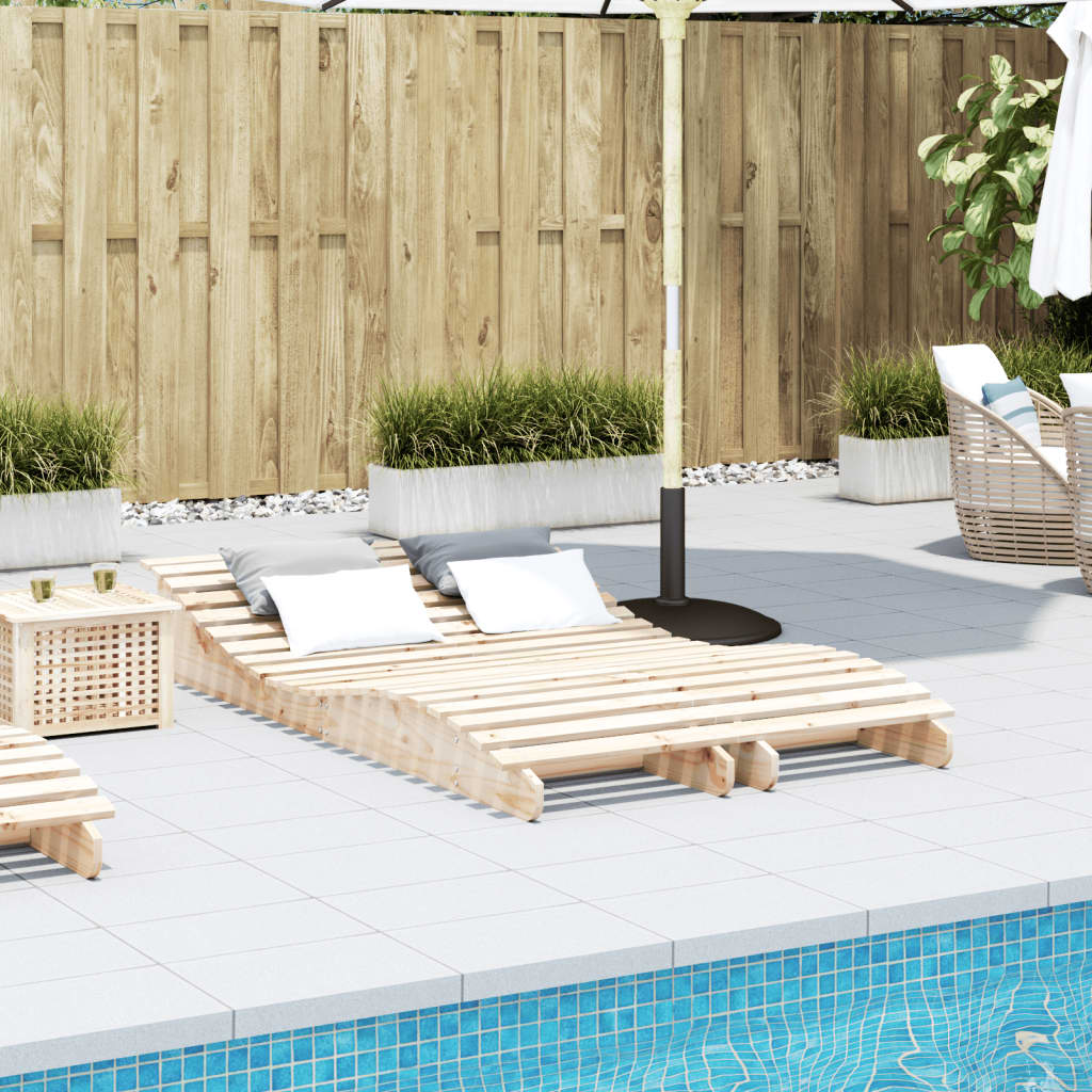 Solsenger 2 stk 205x60x31,5 cm heltre furu