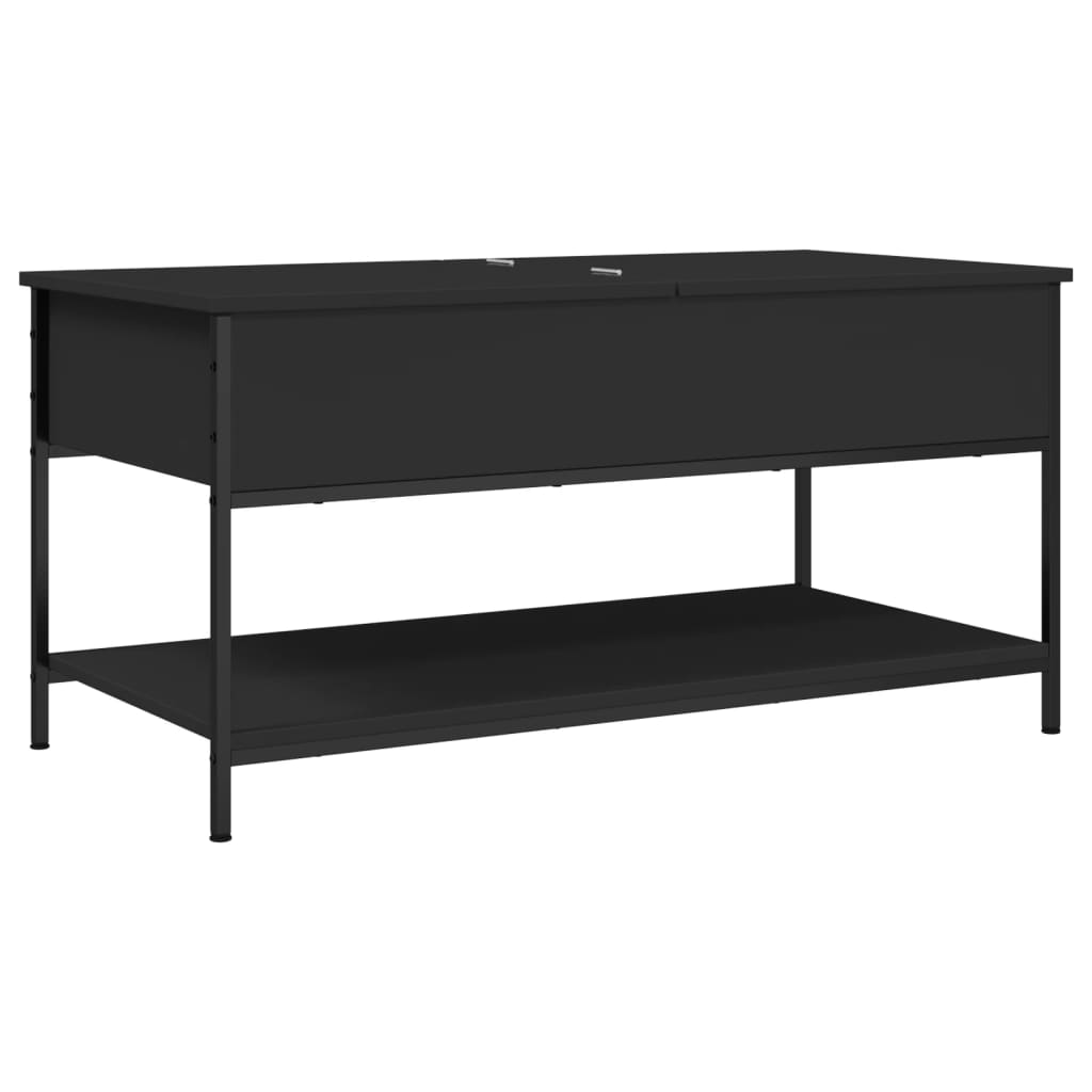 Salongbord svart 100x50x50 cm konstruert tre og metall