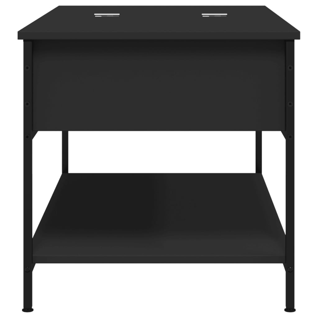 Salongbord svart 100x50x50 cm konstruert tre og metall