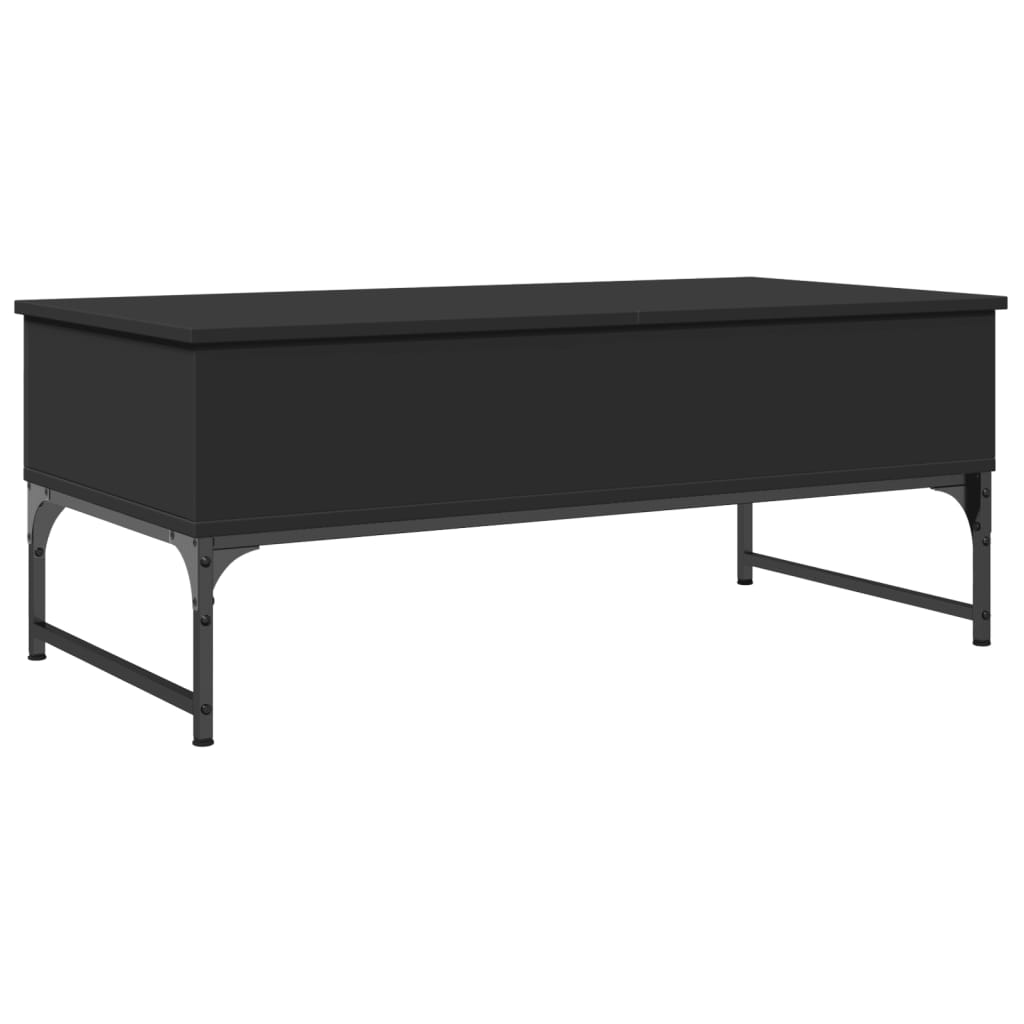 Salongbord svart 100x50x40 cm konstruert tre og metall
