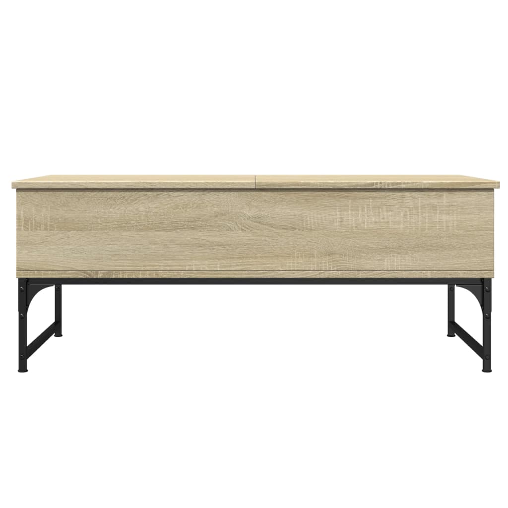 Salongbord sonoma eik 100x50x40 cm konstruert tre og metall