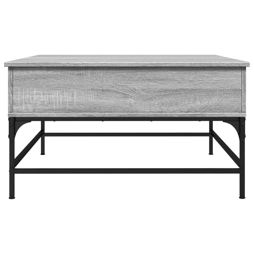 Salongbord grå sonoma 80x80x45 cm konstruert tre og metall