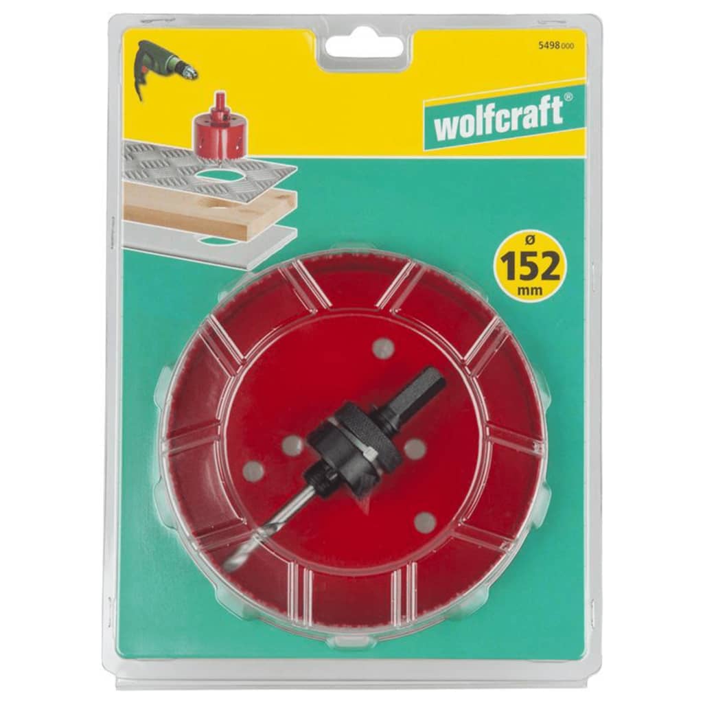 wolfcraft Hullsag 152 mm bimetall rød 5498000