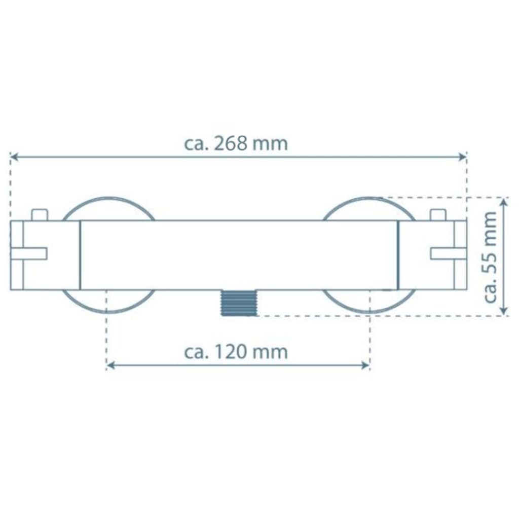 SCHÜTTE Termostatisk dusjkran LONDON 5,5 cm