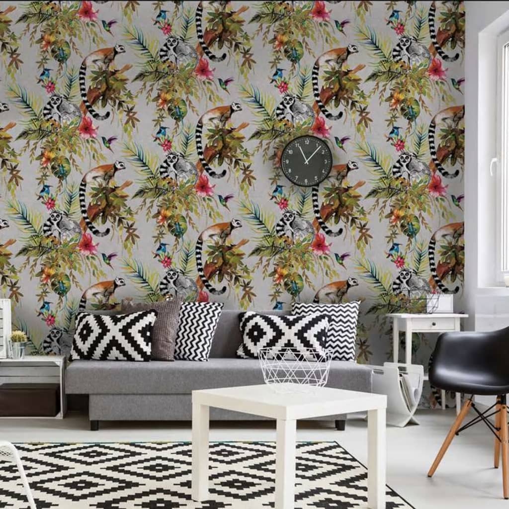 DUTCH WALLCOVERINGS Veggpanel lemur sølv