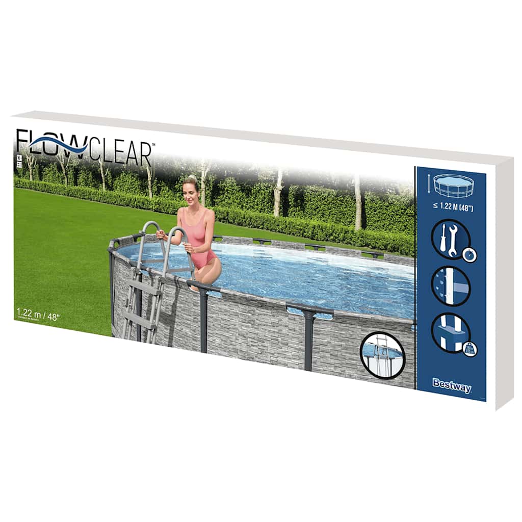 Sikkerhetsstige Flowclear 4-trinns 122 cm