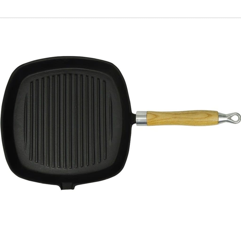 Grillstekepanne i støpejern 20x20 cm