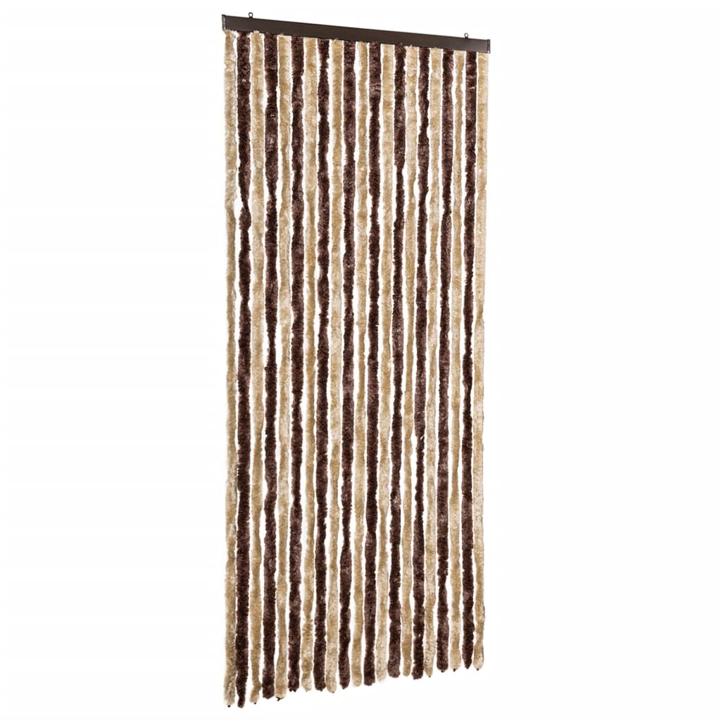Insektgardin beige og lysebrun 90x220 cm chenille