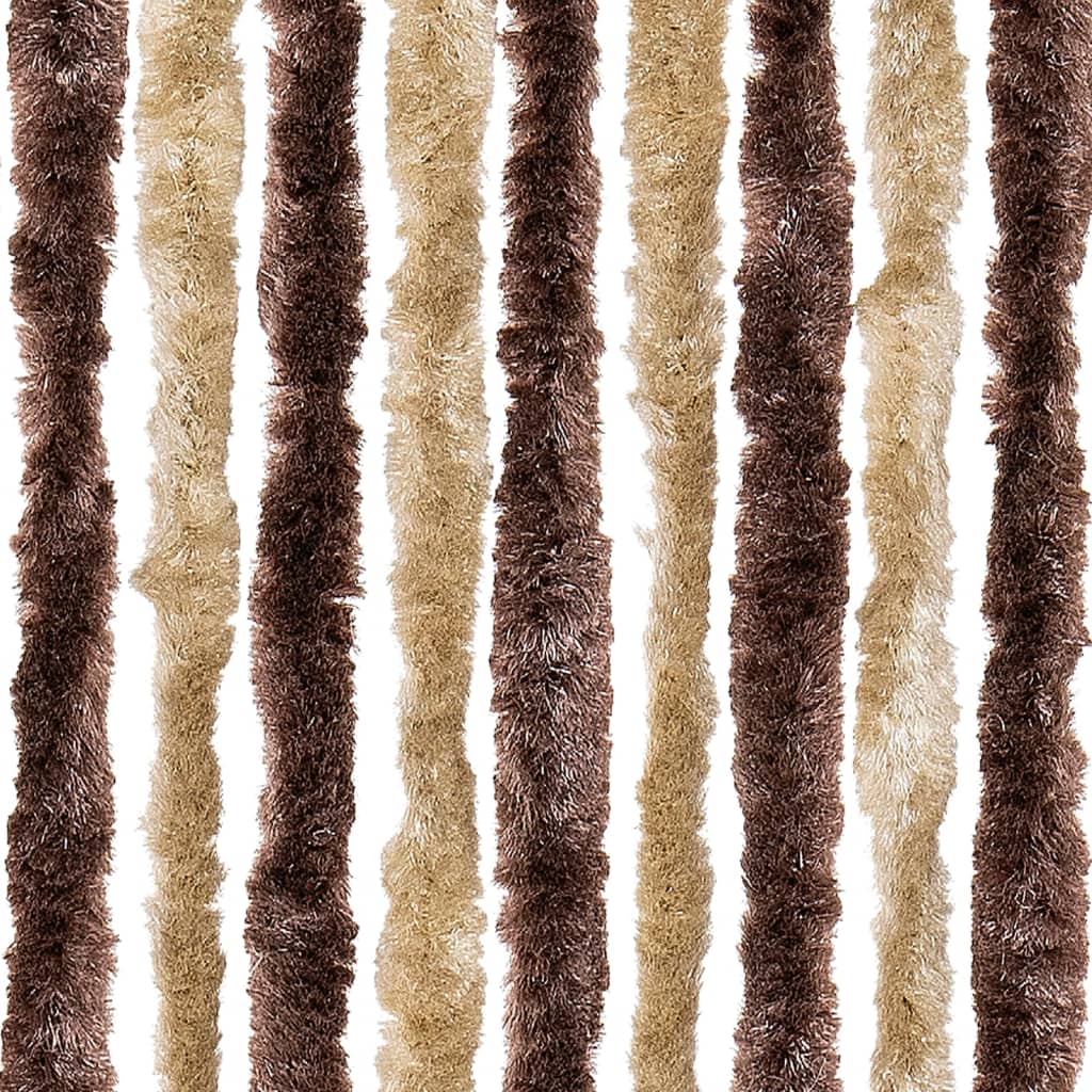 Insektgardin beige og lysebrun 90x220 cm chenille