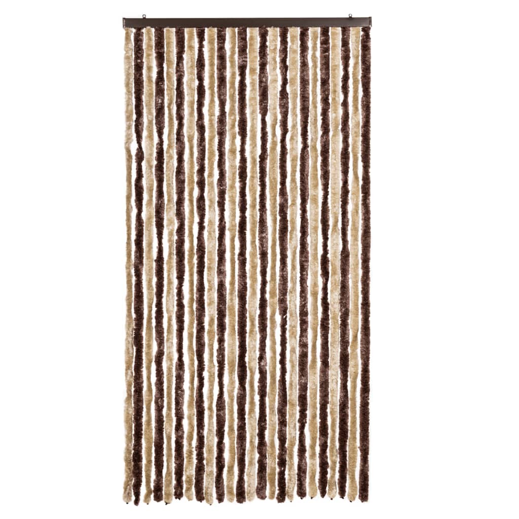Insektgardin beige og lysebrun 100x220 cm chenille