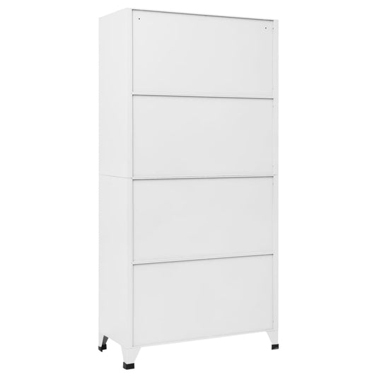 Garderobeskap med 9 rom stål 90x45x180 cm grå