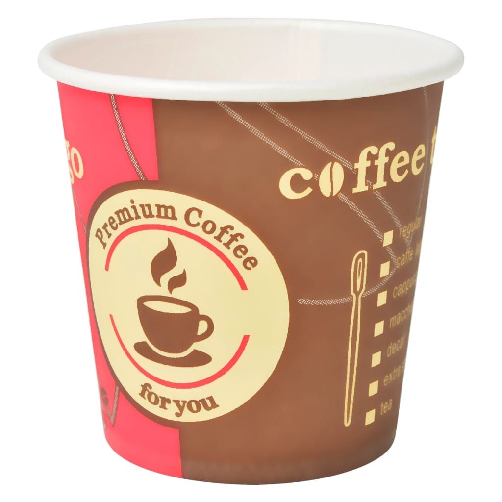 Engangs kaffekopper 1000 stk papir 120 ml (4 oz)