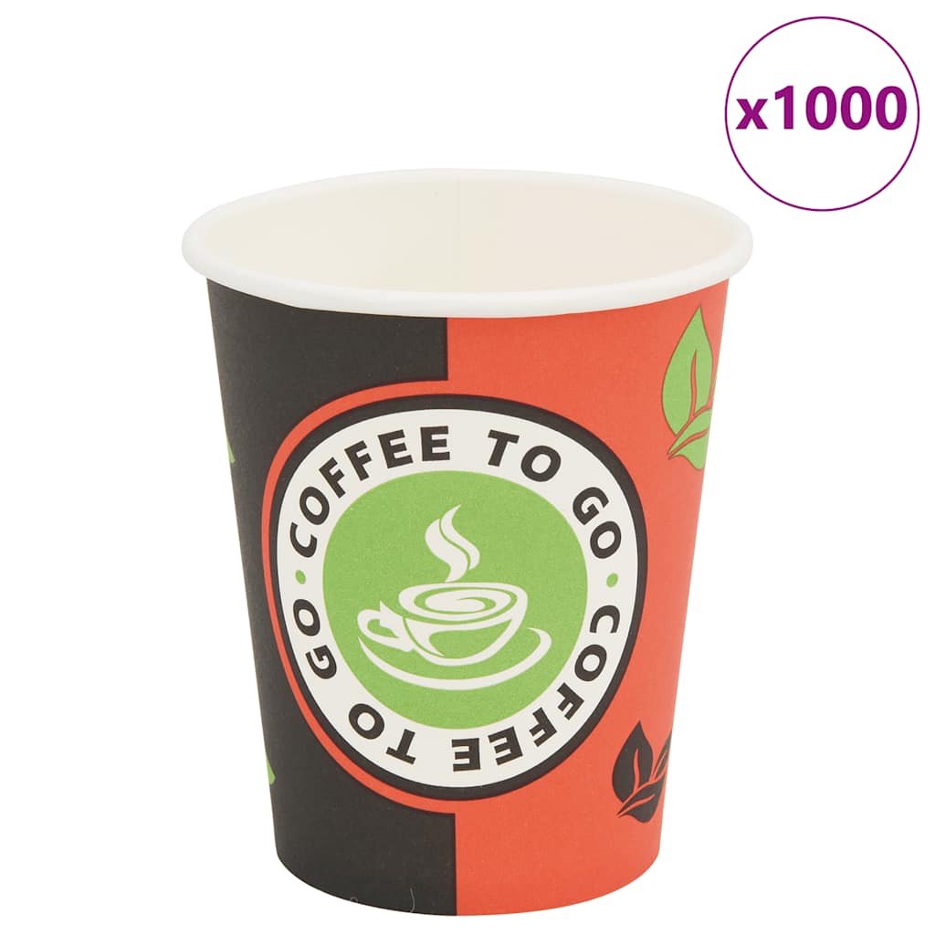 Engangs kaffekopper 1000 stk papir 240 ml (8 oz) vidaXL