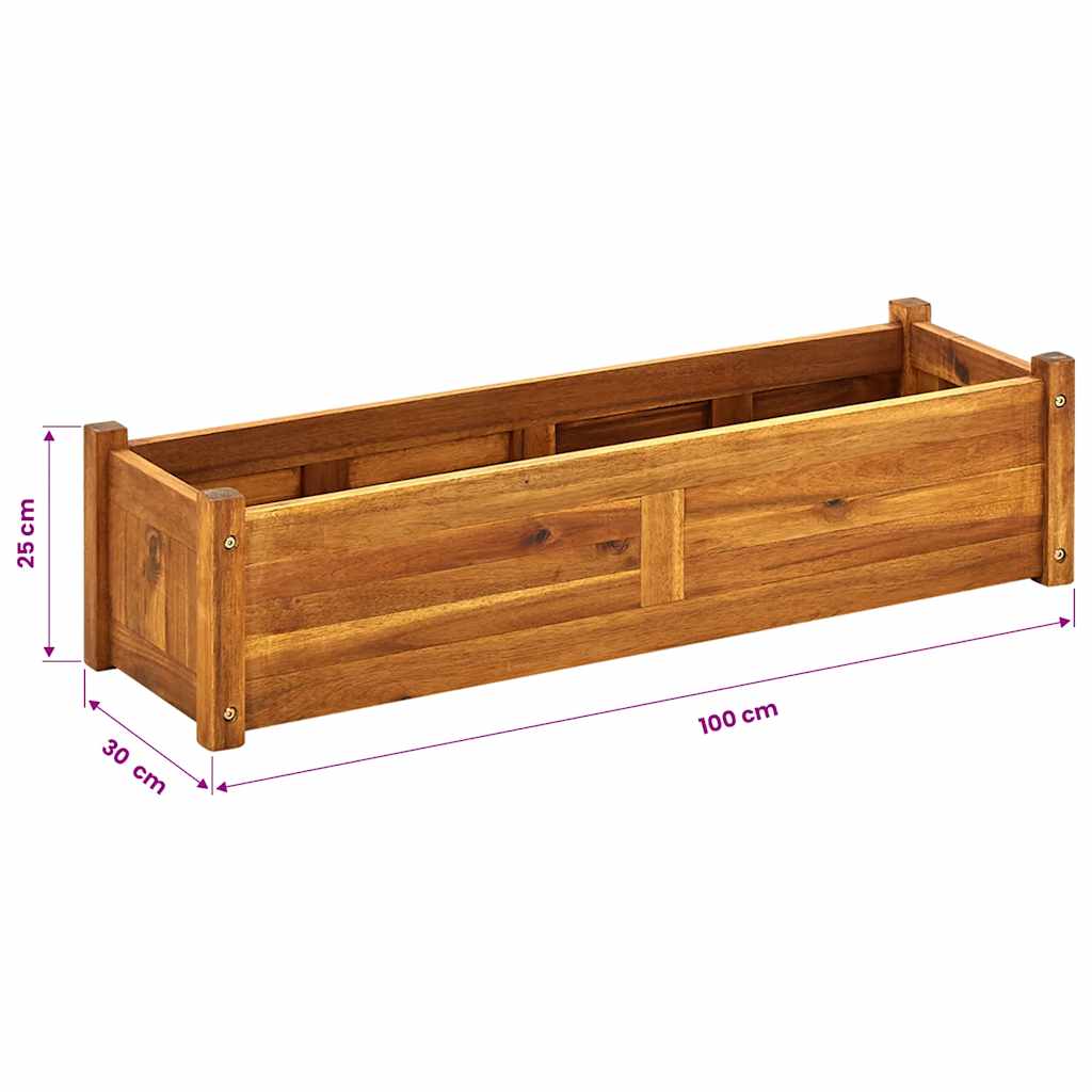 Høybed akasietre 100x30x25 cm