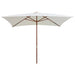 Parasoll 200x300 cm trestang kremhvit