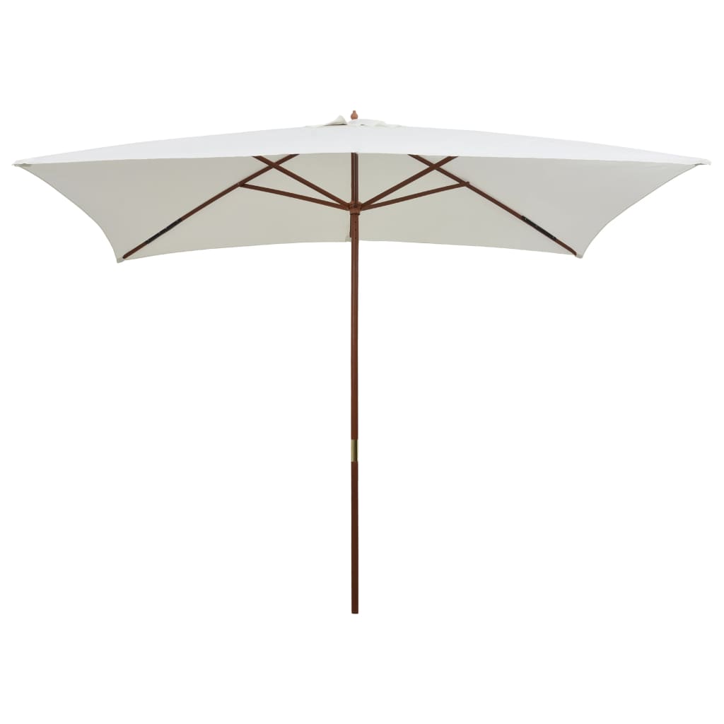 Parasoll 200x300 cm trestang kremhvit